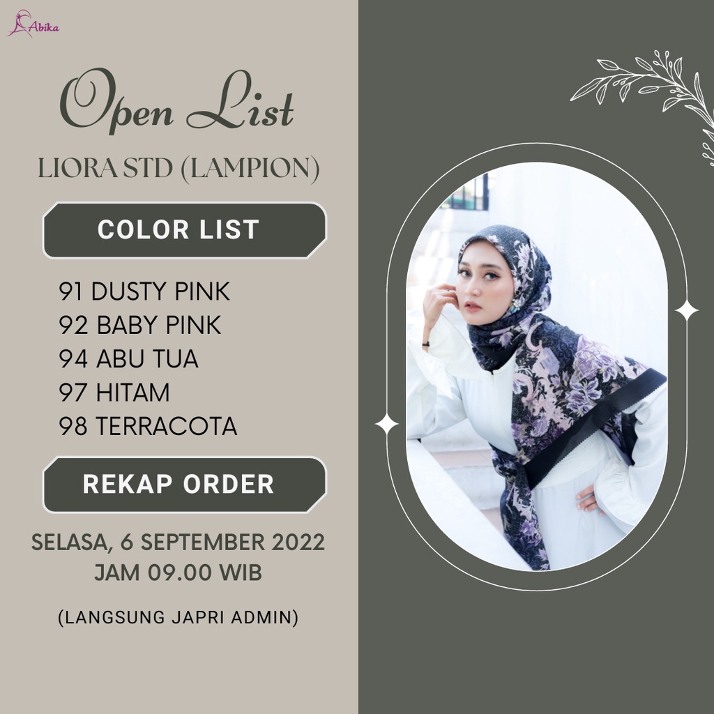 Abika hijab liora square motif