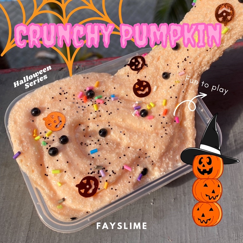 Crunchy Pumpkin Slime | crunchy slime | hallowen slime murah