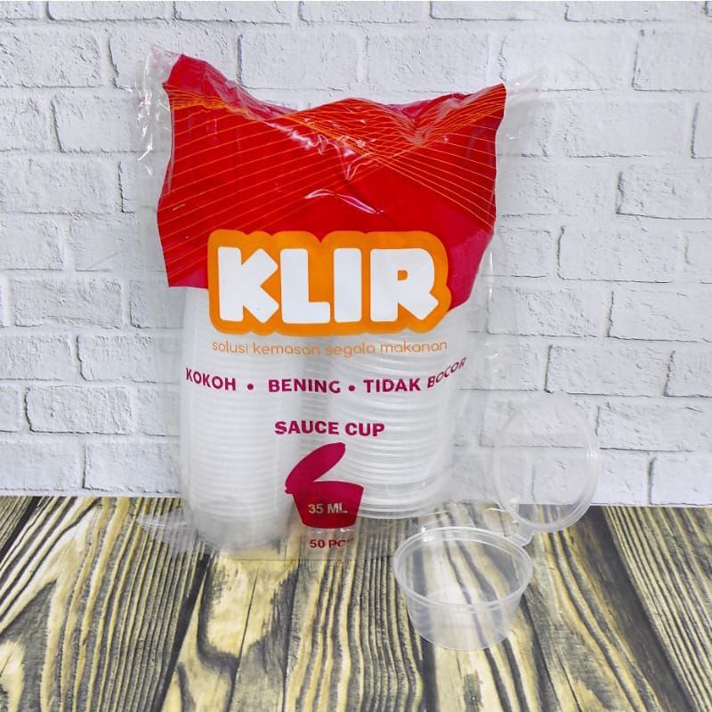 Thinwall KLIR Sauce cup 25ml 35ml ANTI PECAH Tempat Saos Sambal Isi 50pcs