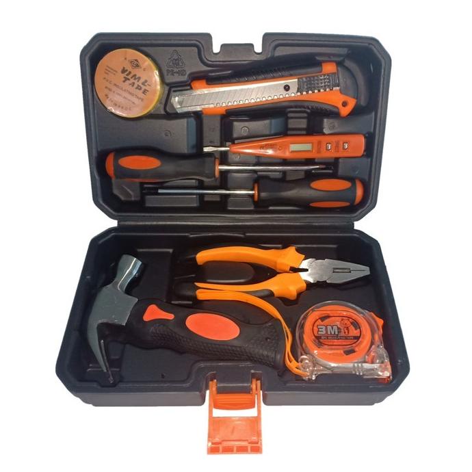 TOOLKIT TOOL J.LD Pertukangan 9 pcs HAND SET TOOLS KIT