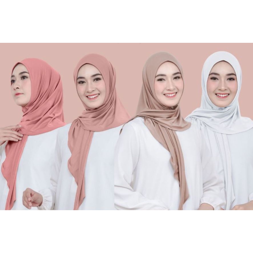 (KJI) HIJAB JIHAN NON PED BELAH INSTAN SEGITIGA JERSEY