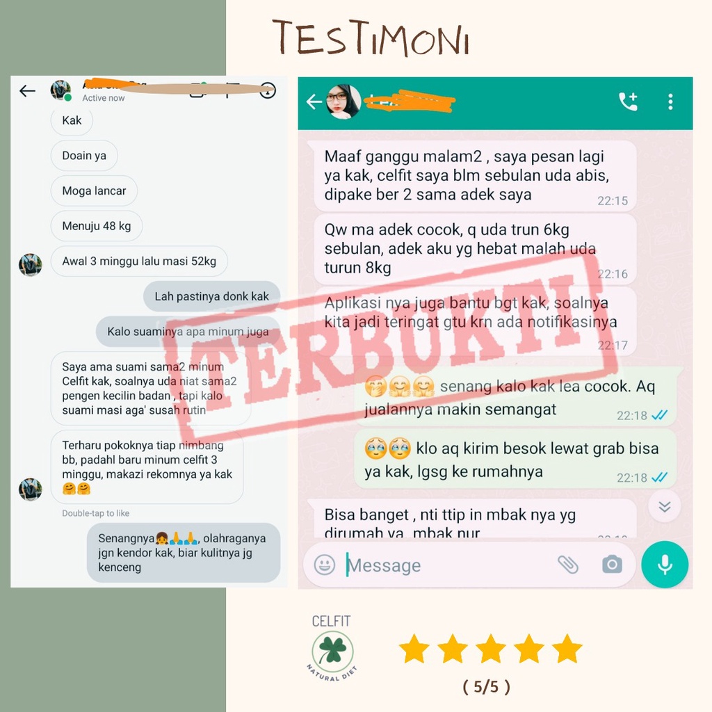 Suplemen Obat Pelangsing Penurun Berat Badan Diet Sehat Celfit BPOM Herbal Aman Alami 100% Peluntur Penghancur  Detox Lemak Ampuh Terbukti