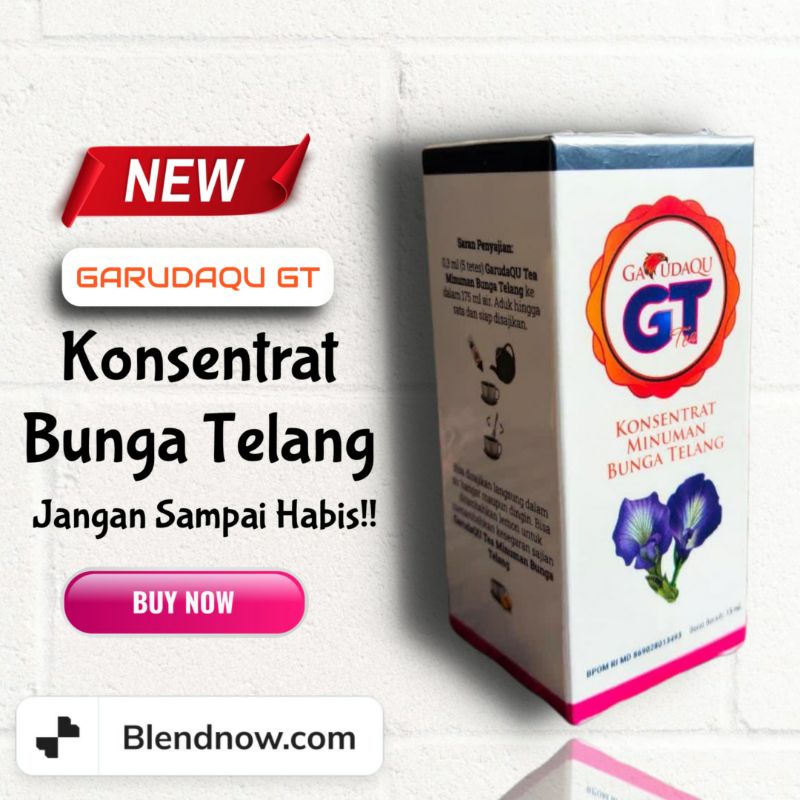 Konsentrat Teh Biru Bunga Telang GARUDAQU GT Original 15 ml Aman BPOM