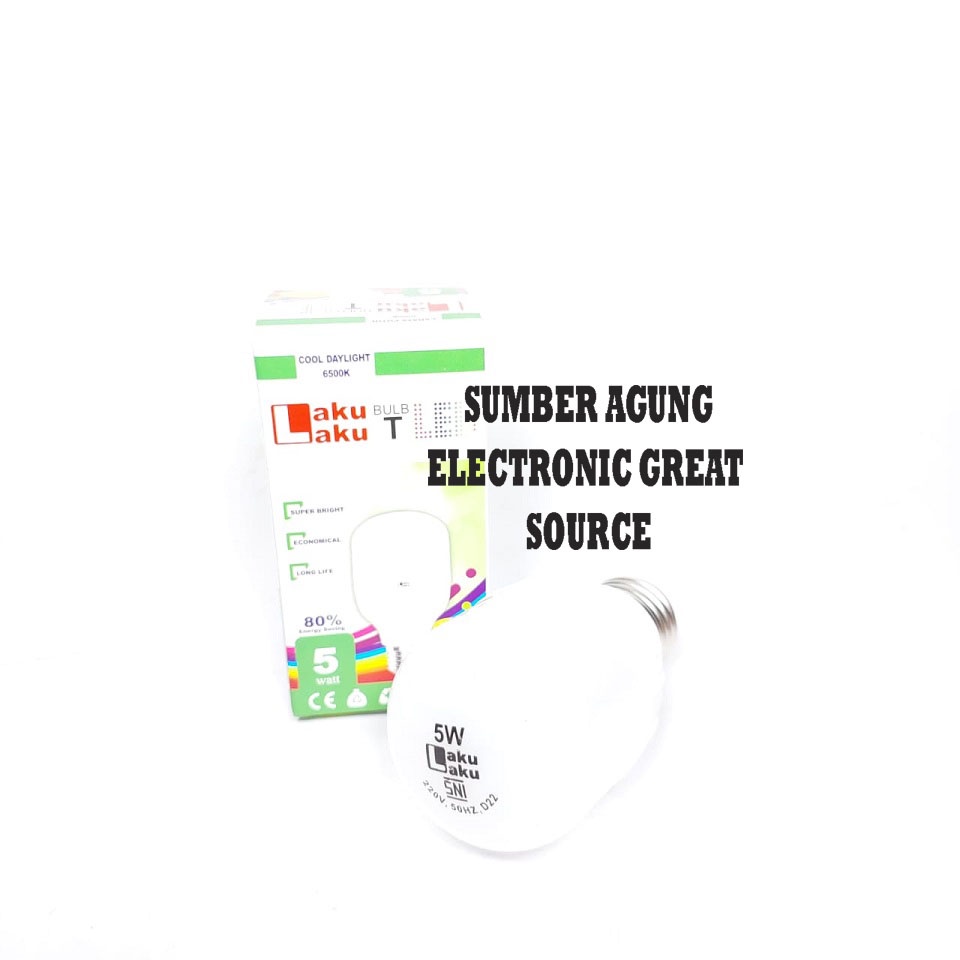 Lampu LED Laku Laku 5W Lakulaku Biasa Cahaya Putih Murah Terang