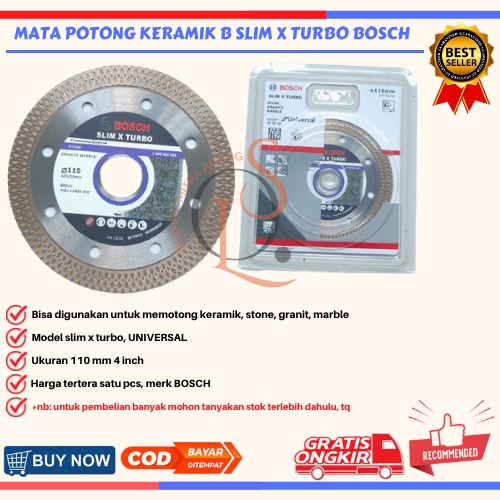 Jual Mata Potong Keramik Turbo Batik Bosch Inch Pisau Potong Granite