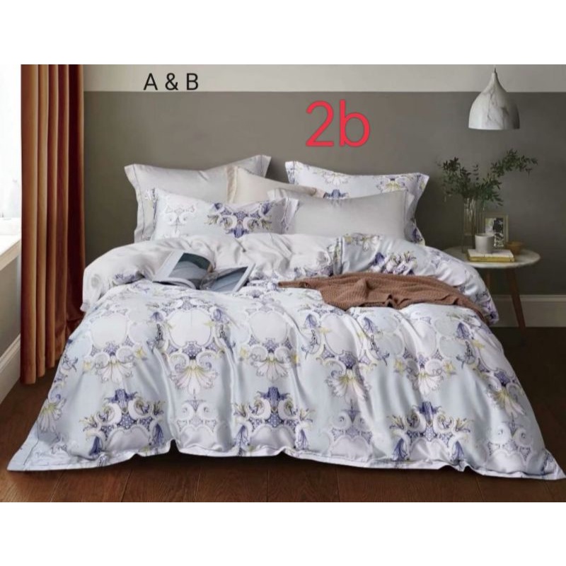 (2)BYAK MOTIF!SPREI SUTRA ORGANIK SERAT BAMBOO ORIGINAL SUTRA ASLI