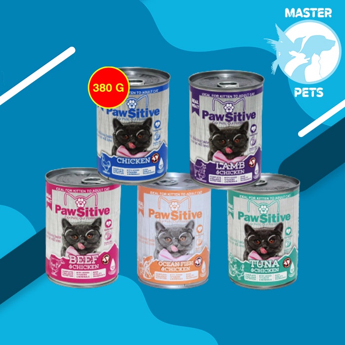 Pawsitive Makanan Basah Wet Food Anak Kucing Dewasa Kaleng 400 Gram