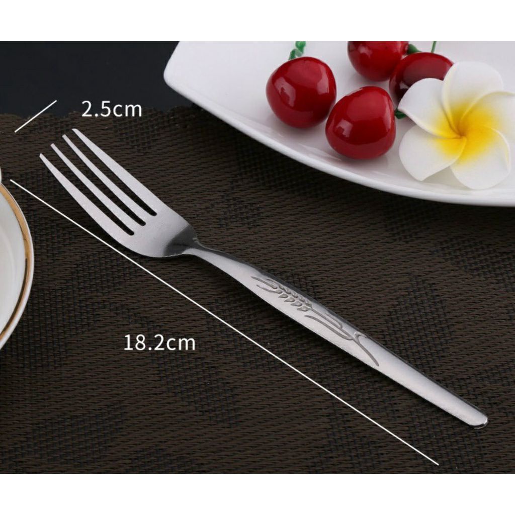 COD SM88 1 LUSIN  garpu stainless tebal Garpu makan stainless tebal 18cm