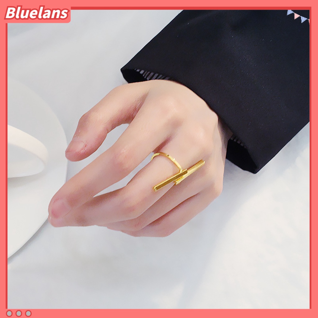 Bluelans Ring Opening Skin-friendly Metal Fashion Finger Circle