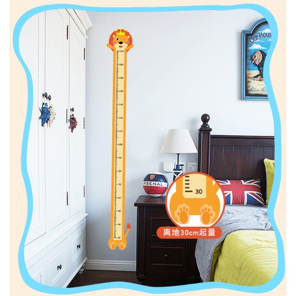 ❤ IJN ❤ Wall Sticker Pengukur Tinggi Badan Anak Animal Seri Baru Stiker Dinding