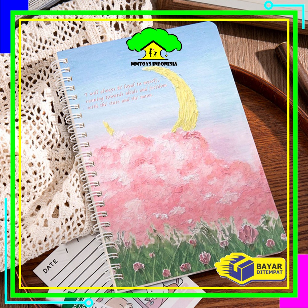 

MI-A32 Buku Tulis Catatan Notebook Ring A5 / Notebook Journal / Buku Tulis A5 Spiral Notebook Aesthetic / Spiral Buku Agenda