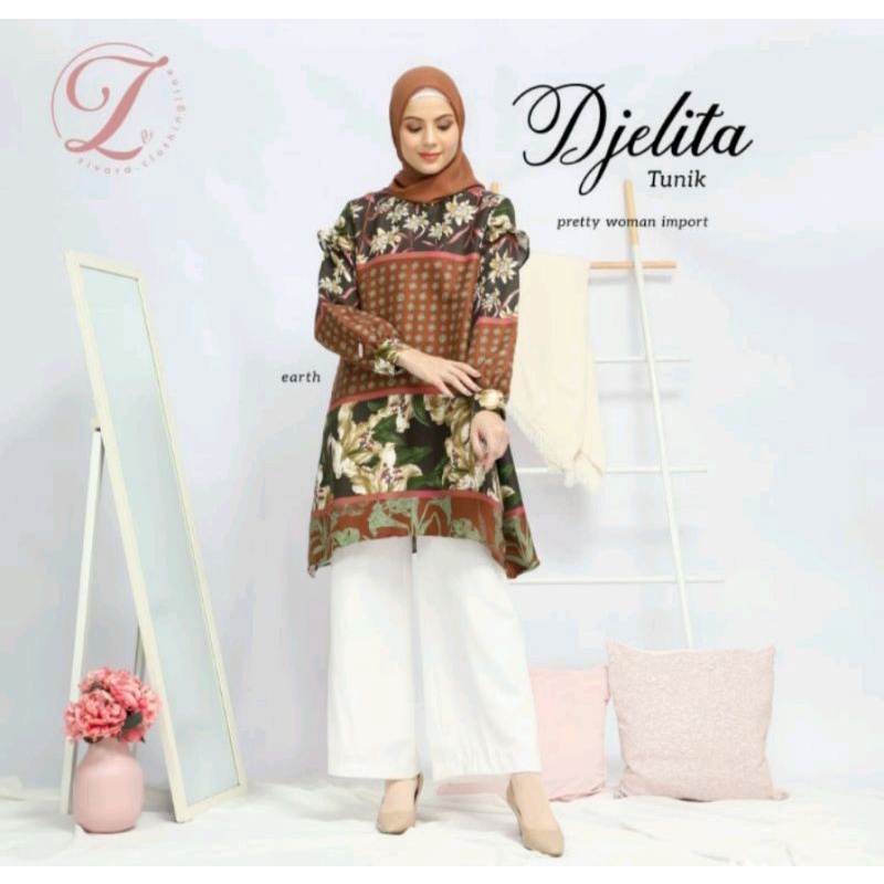 DJELITA TUNIK ZIVARA CLOTHING✓ATASAN TUNIK WANITA✓