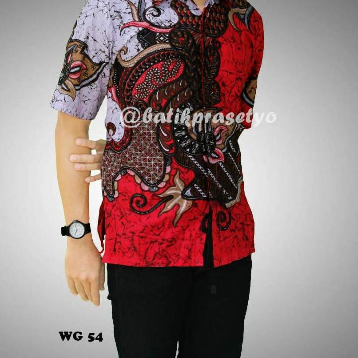 New Arival kemeja batik BLOK NAGA MERAH
