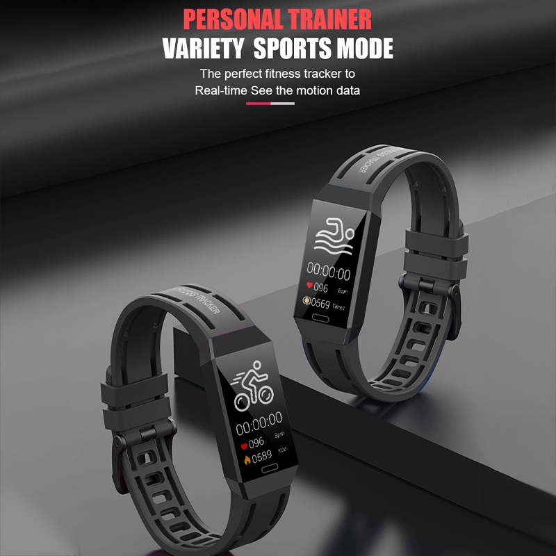 GARANSI✅Z27 Smart Watch 1.14inches Square Screen IP68 Waterproof Long Standby Notification Watches Heart Rate Monitor Fitness Tracker PK M6 M7 Smartband Band 7