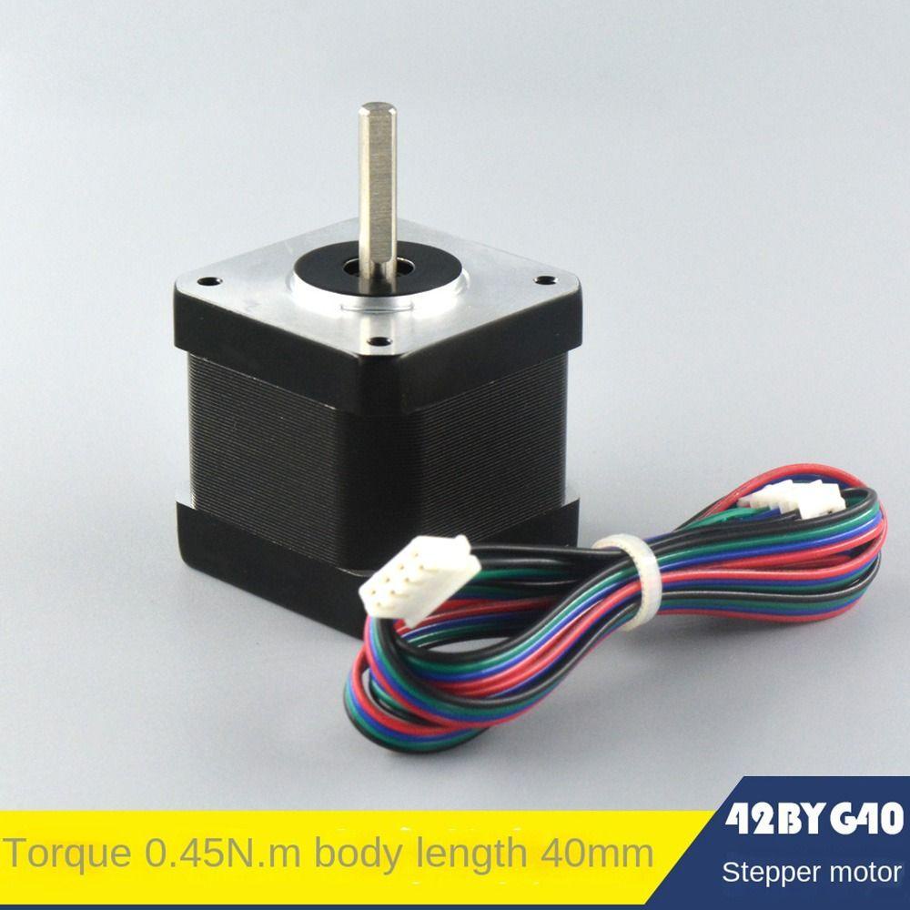 Motor Stepper Ukir Atas42 * 40MM Torsi 0.45N. m Printer 42BYGH40 Grafir
