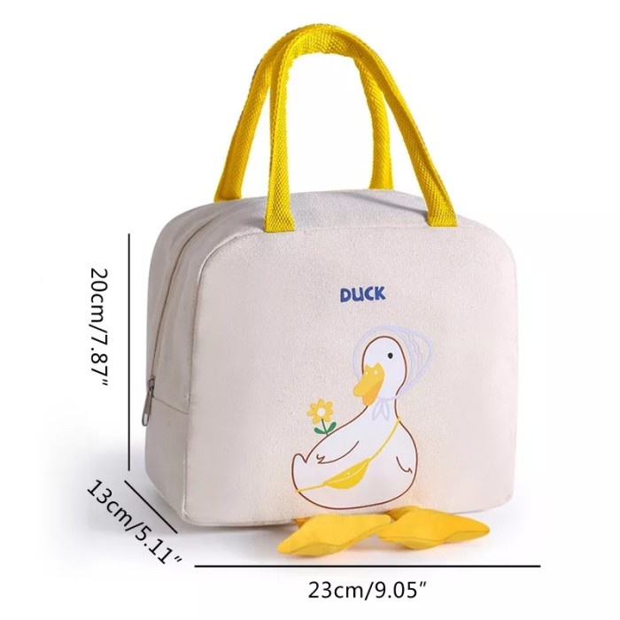 Lunch Bag Duck Tas Bekal Makan Anak Sekolah Dengan Aluminium Foil