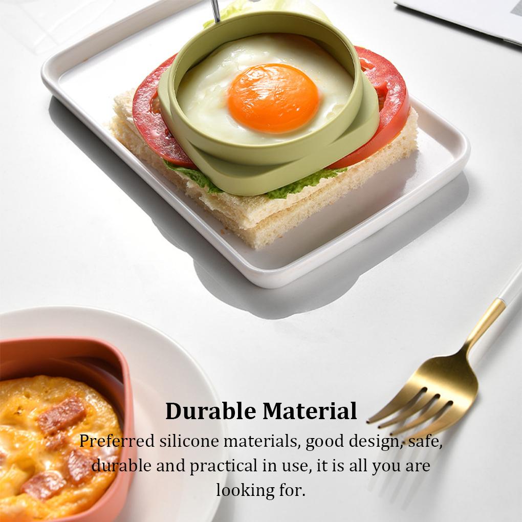 Cetakan Goreng Telur Dua Sisi Cetakan Dadar Bulat Silicone Tools Pancake Maker Molds Dapur Baking Frying Oven Aksesoris