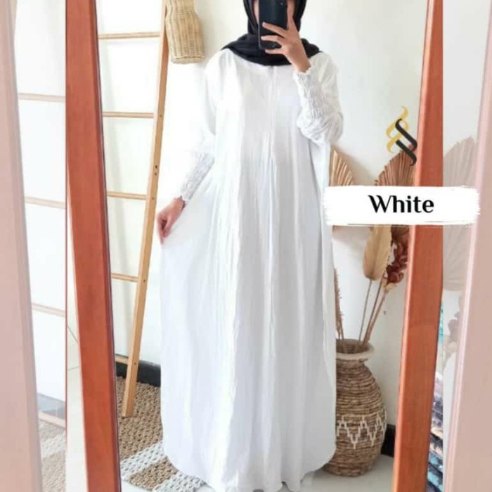 Laris KAFTAN PUTIH POLOS Gamis Jumbo Haji Umroh Twill Pekalongan Ori Ld 140