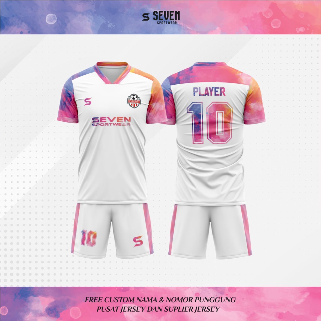 Seven Sportwear - Jersey Futsal Custom Full Printing - Abstract White Cloud