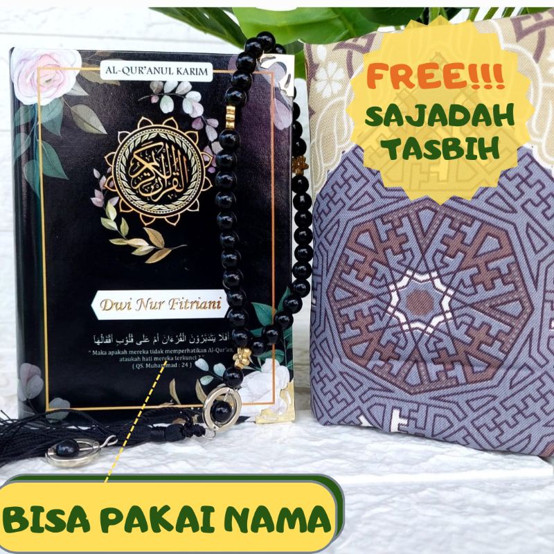 alquran seserahan pernikahan paket seserahan pernikahan motif 18 hitam plus sajadah tasbih