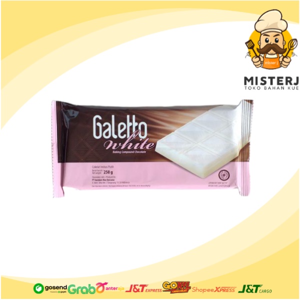 

Galetto White Compound | 250 Gram | Galleto Coklat Putih Batang