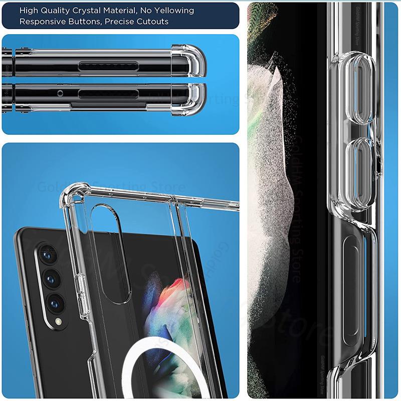 Case Magsafe Samsung Galaxy Z Fold 4 - Z Flip 4 Clear Magsafe Cover Casing