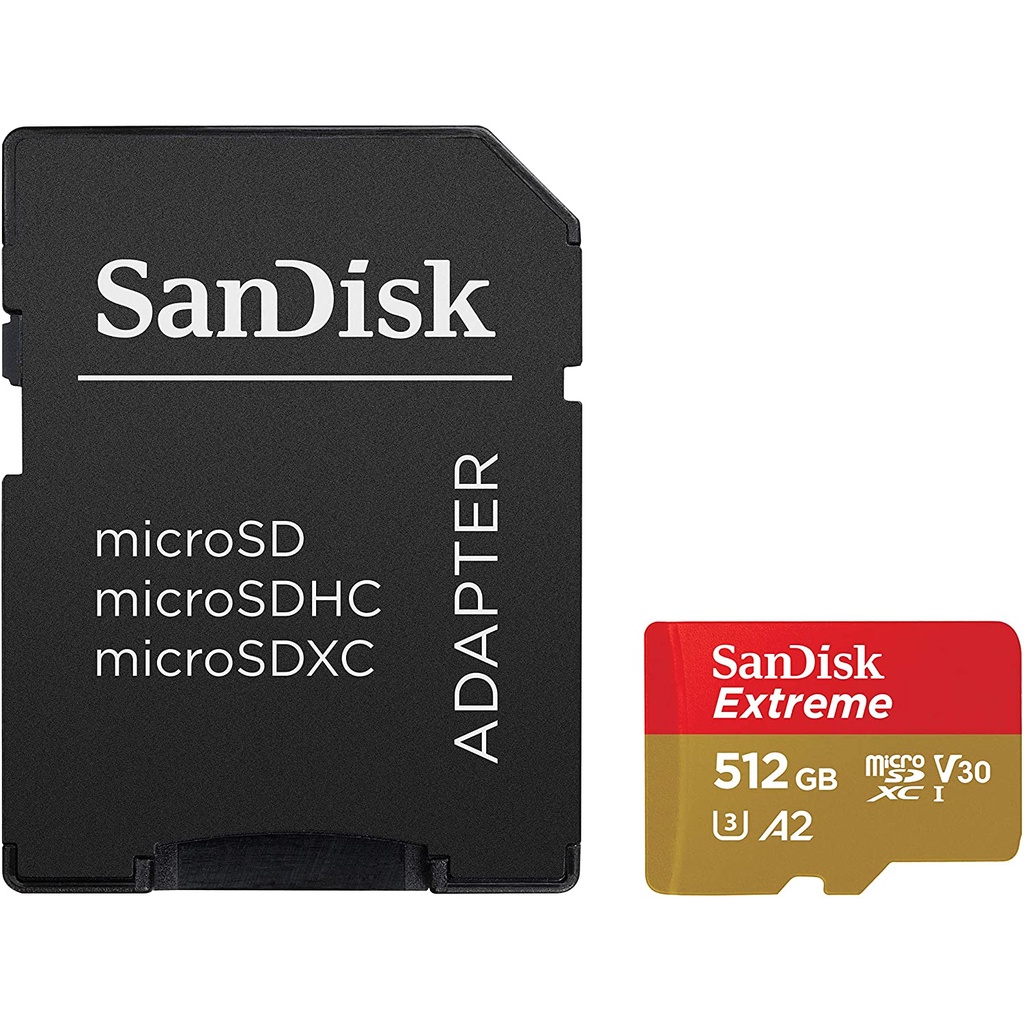 Sandisk Extreme Memory Card Micro SD 512GB C10