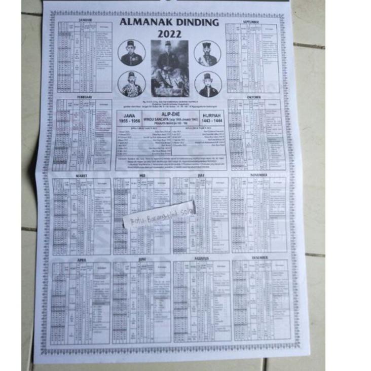 

ICDK Kalender Dinding/Kalender Jawa/Kalender Almanak(2022) 47×30CM ztkj351