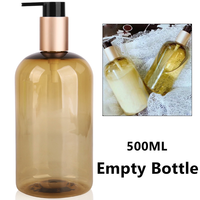 Botol Dispenser Sabun / Sampo / Lotion / Kosmetik / Makeup Model Tekan Bahan Plastik 500ml Serbaguna Untuk Salon