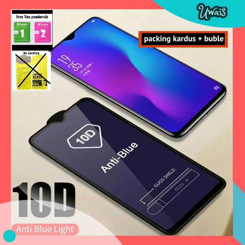 Tempered glass TG blue light anti radiasi anti blue full cover layar 10D INFINIX smart 4 5 6 hot 8 9 9play play 10 10play 11play 11 play 10s 11s 12i 20i 20 30i note 10 12 Apple iphone 6 6+ 6plus 7 8 XS XS max 7+ 7plus 8 plus dll