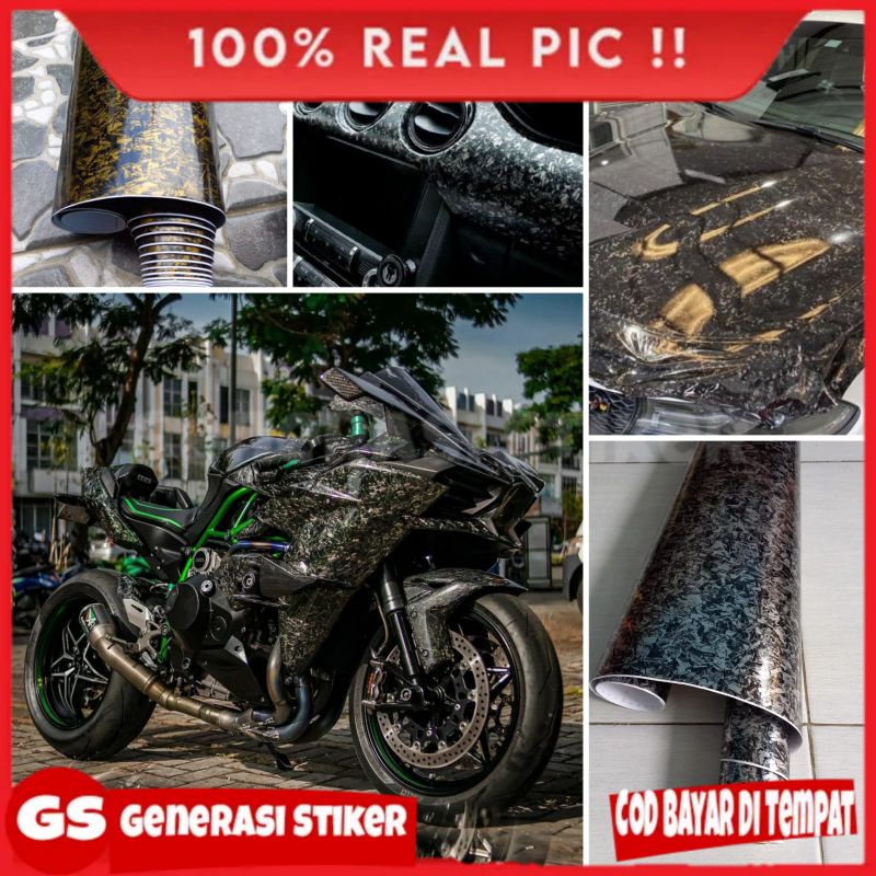 Sticker Skotlet Carbon Forged Stiker Karbon 3d Composite Scotlet Carbon 6D Batik