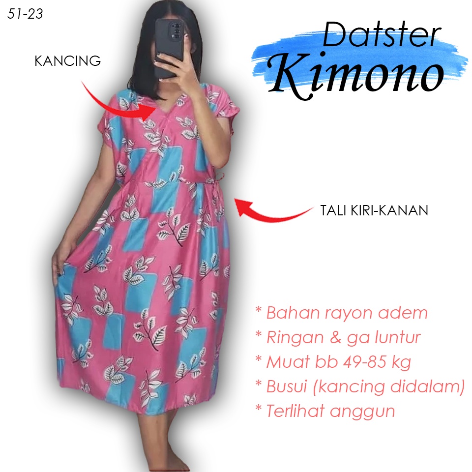 PALING MURAH] Daster Kimono Jumbo Polos Cantik Ld 120cm / Busui Friendly Daster Kekinian Terbaru Len