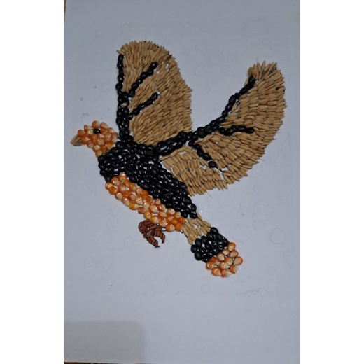 kolase dari biji bijian