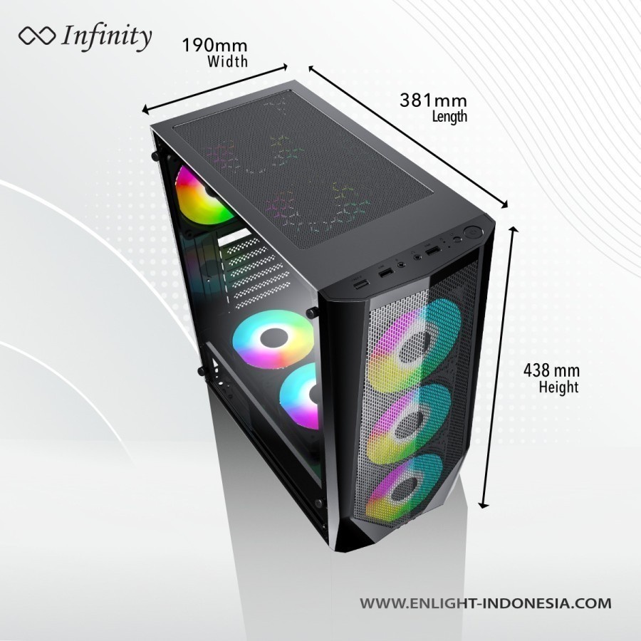 CASE INFINITY SPYDER V2 (INCLUDE 3 FAN RAINBOW DASH) II ARF