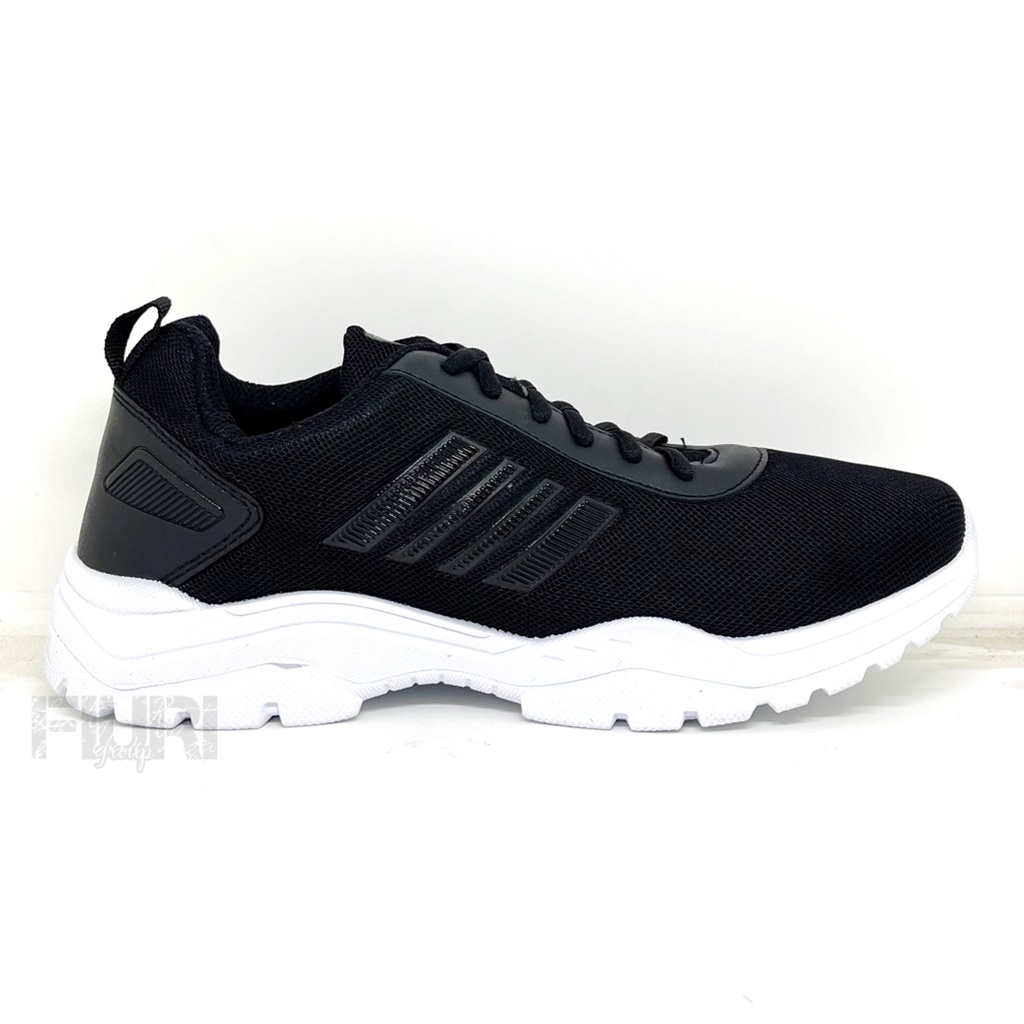 FIURI - Pro ATT Original - MCL 670 HITAM PUTIH 39-43- Sepatu Kets Pria - Sepatu Sneakers Pria - Sepatu Olahraga Sport Pria - Sepatu Casual Kanvas - Sepatu Jogging Lari Fitness Gym Senam Pria - Sepatu Sekolah Bertali SMP SMA