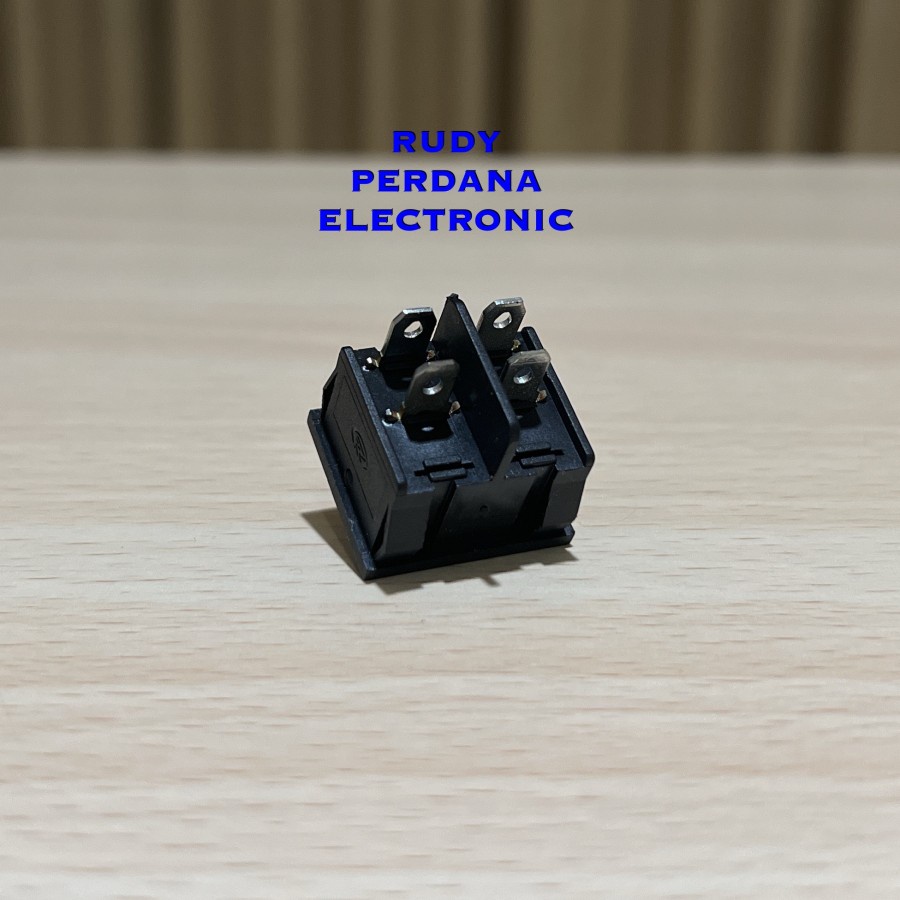 SWITCH ROCKER SAKLAR ON OFF 4 PIN KOTAK TANGGUNG SEDANG 6A 250V 15A - 24MM x 21MM 24x21 MM