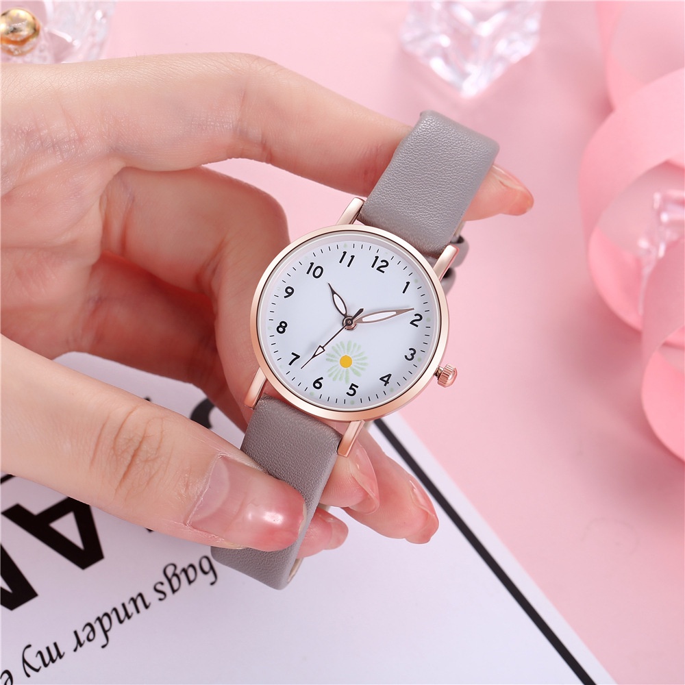 SANGCAKRA COD - Jam Tangan Wanita New Model Terbaru 2023 Bunga Daisy Trend Fashion Korea Style Nyala Tempat Gelap Luminious Aktif Terbaru Unik Lucu Cocok Untuk Bergaya - J67