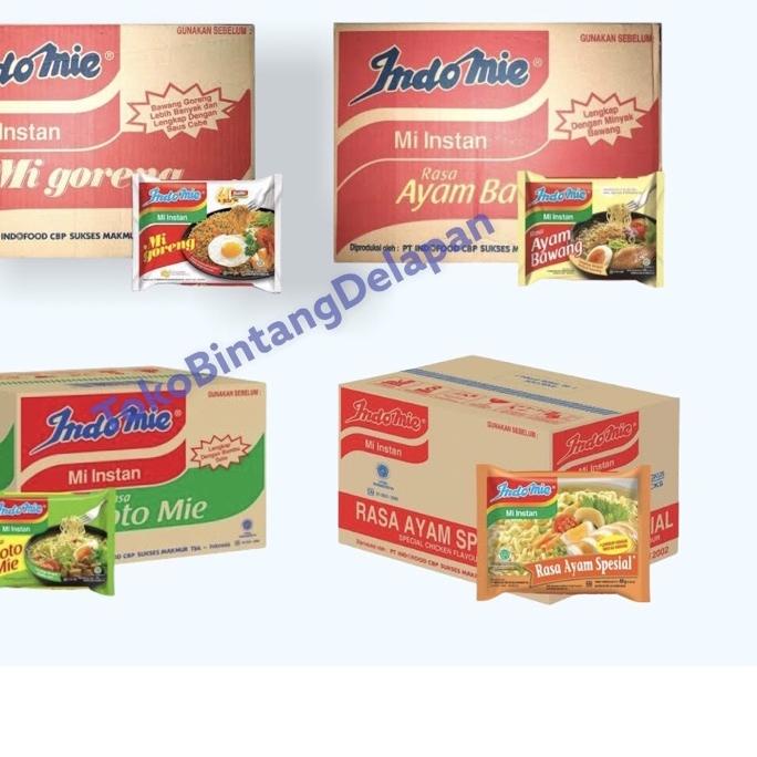 

✨Promo✨ Hari Ini Indomie Goreng/Soto/Ayam Bawang/Ayam spesial/Geprek/Rendang/Aceh/Kari) 1dus 