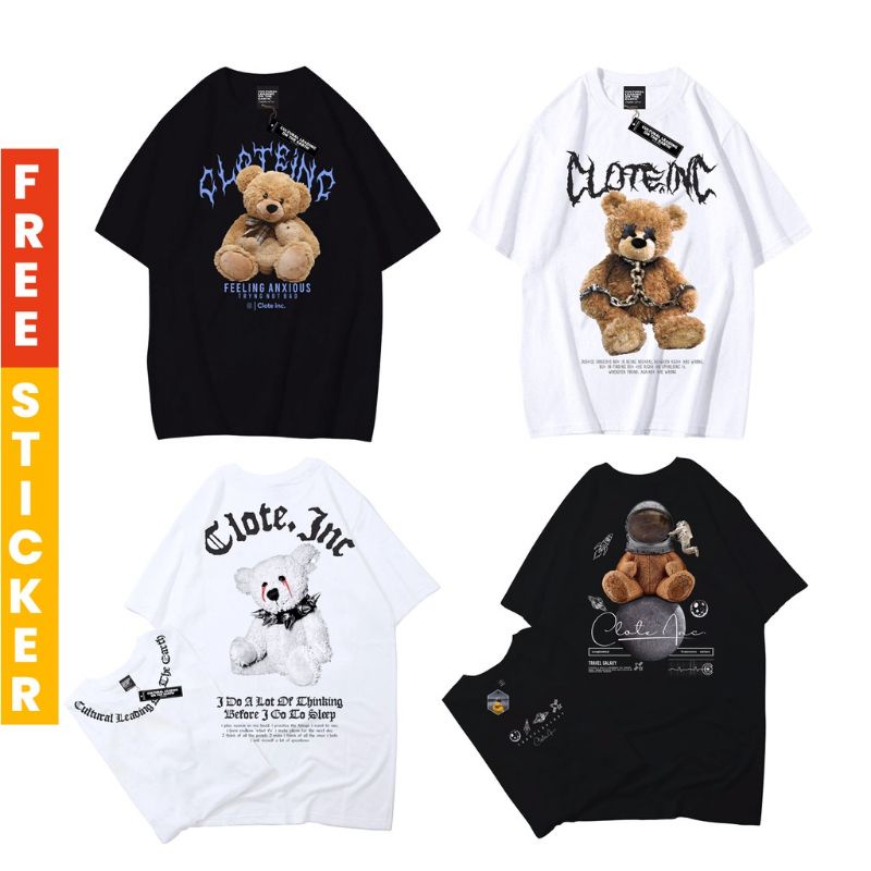 KAOS DISTRO PRIA WANITA || KAOS BONEKA TEDDY BEAR || KAOS BONEKA BERUANG