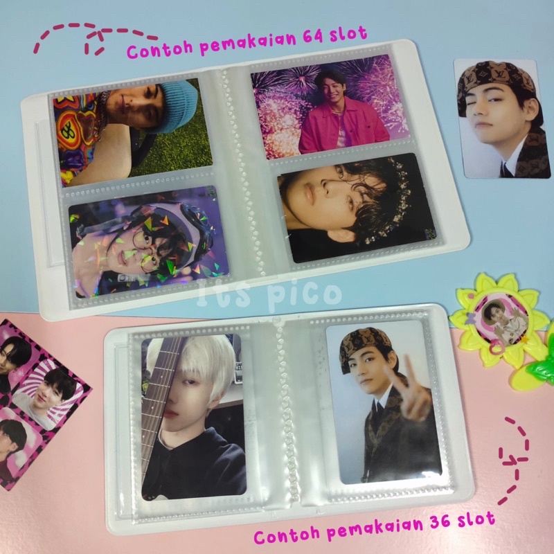 (ItsPico) Album Foto/Binder For Photocard KPOP Mini Collect Book Lucu 1p 2p kolbuk