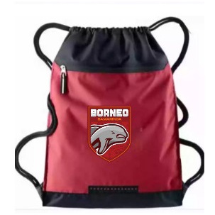 Tas Serut pria string bag polos selempang olahraga bahan Taslan waterproof | Tas Pria Ransel Serut Klub Bola Borneo