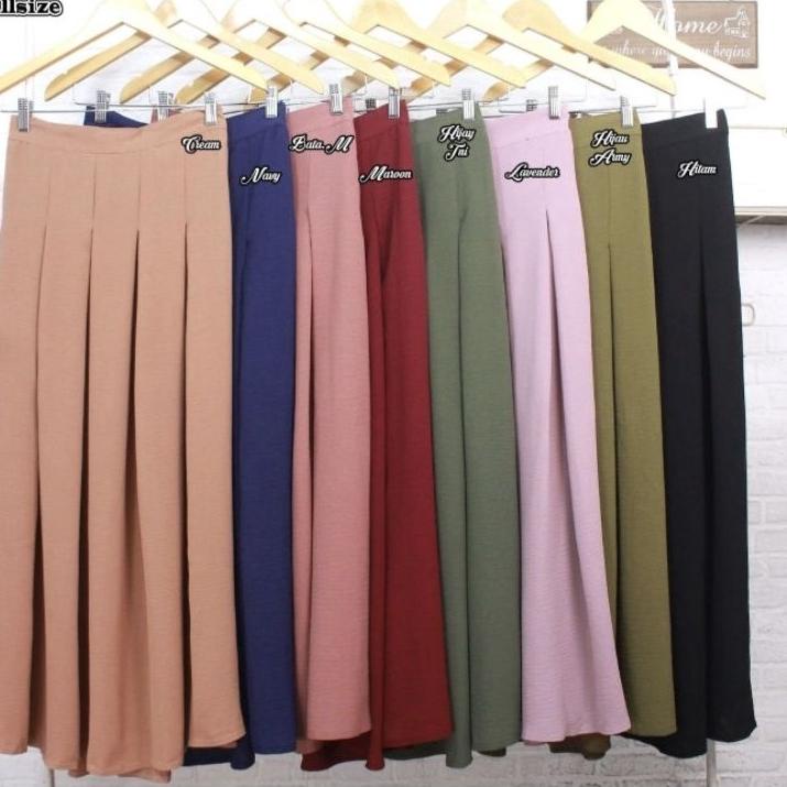 Menarik Rok rempel lipit lipit premium import