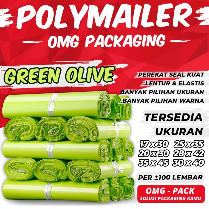 

Hemat Plastik Polymailer Hijau Green Premium Tebal Kantong Amplop Packing Bergaransi