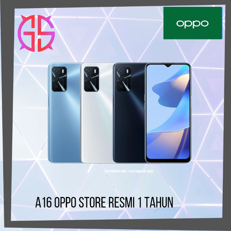 Oppo A16 4/64 oppo store resmi 1 tahun