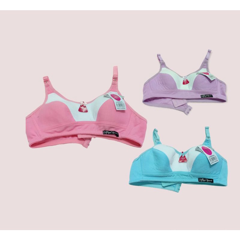 Bra Remaja Afiqa | BH Pelajar Wanita Busa Tipis Tanpa Kawat