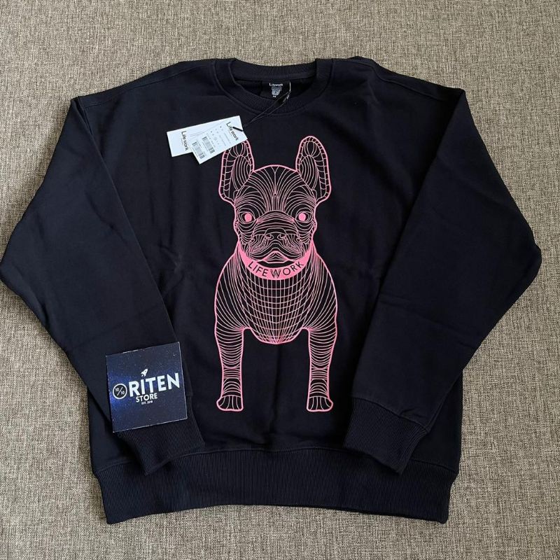 Life Work Red Big Radog Hoodie Black Original / Lifework