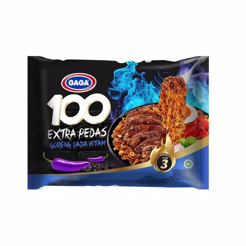 

mie gaga 100 extra pedas lada hitam