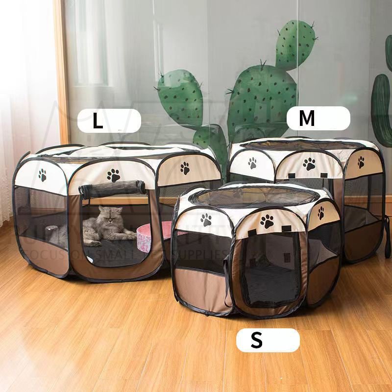 Tenda Kucing Besar Tenda Lipat Kucing 8 Panel Untuk Hewan Pagar Kucing Kandang Kucing Tenda Kucing Portable