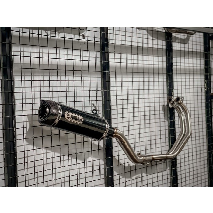 KNALPOT VILLAN SV1 BLACK FULL SYSTEM CBR250rr NINJA250 Z250 R25 MT25 - Hitam BARANG 1005 ORIGINAL