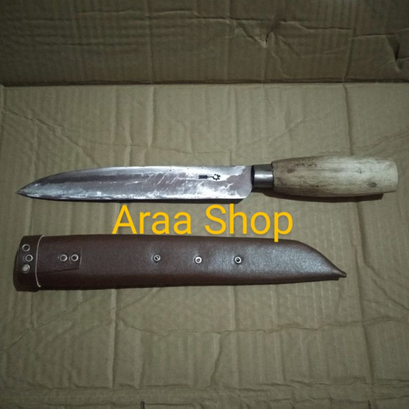 Pisau Cap Garpu Seuat Banten BESAR Include + Serangka Pisau Daging Sarung Pisau Dapur Pande Tradisio